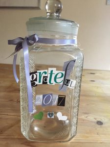 photo of gratitude jar as a practise for helping vulnerability