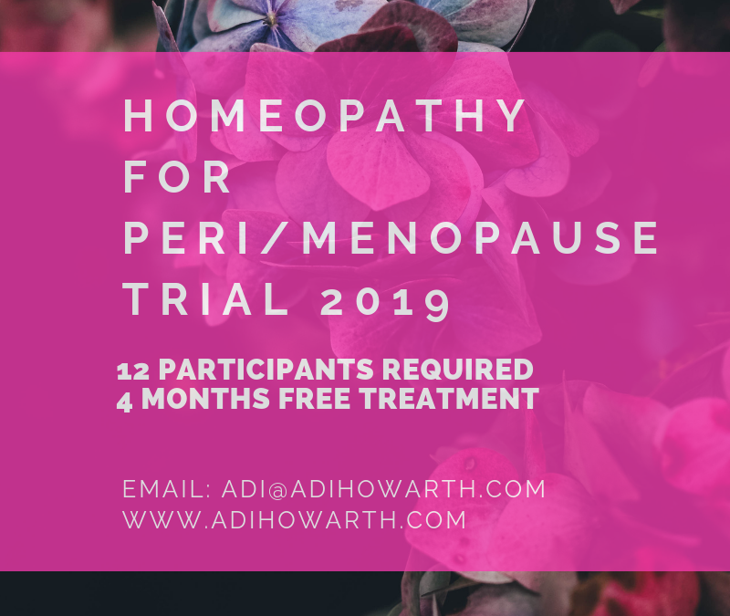 FREE homeopathy for peri-menopause and menopause: Join my 2019 study !